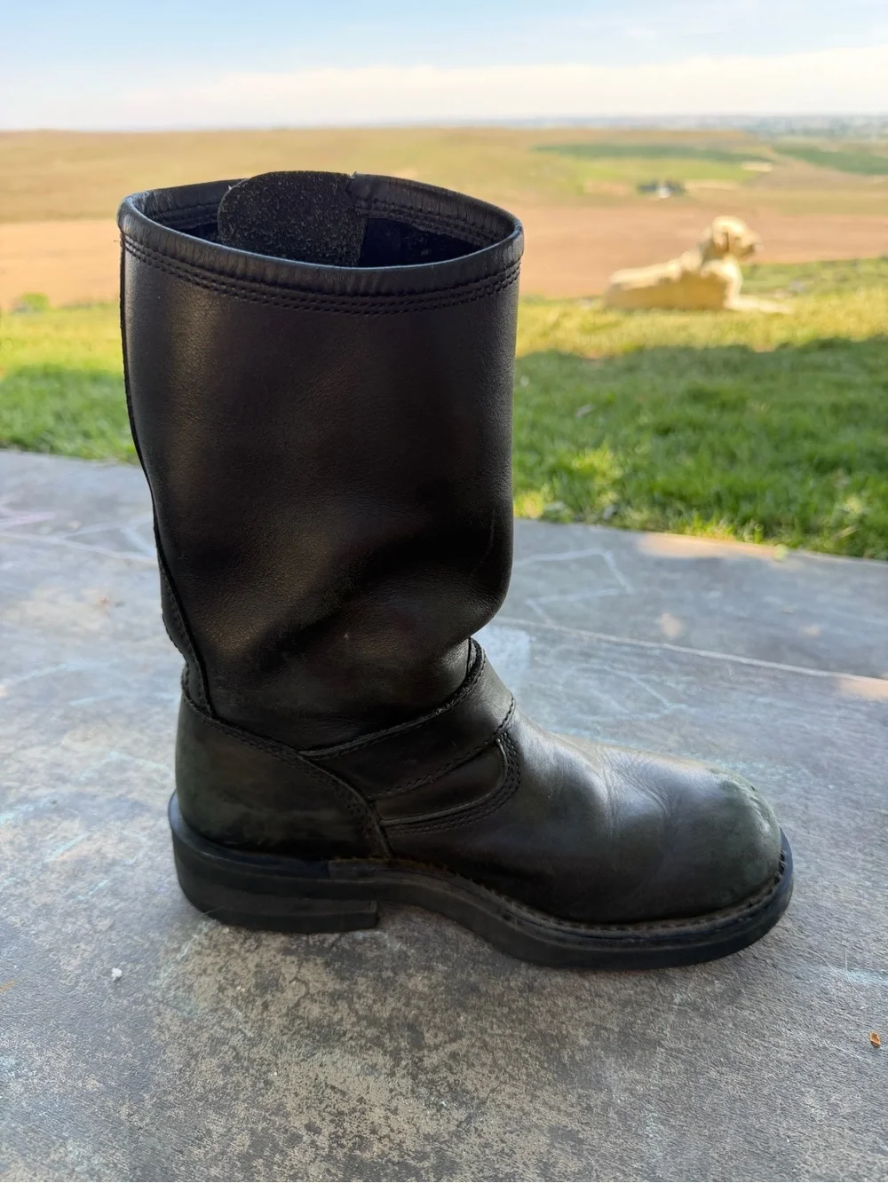 Harley-Davidson Black Leather Motorcycle Engineer Boots